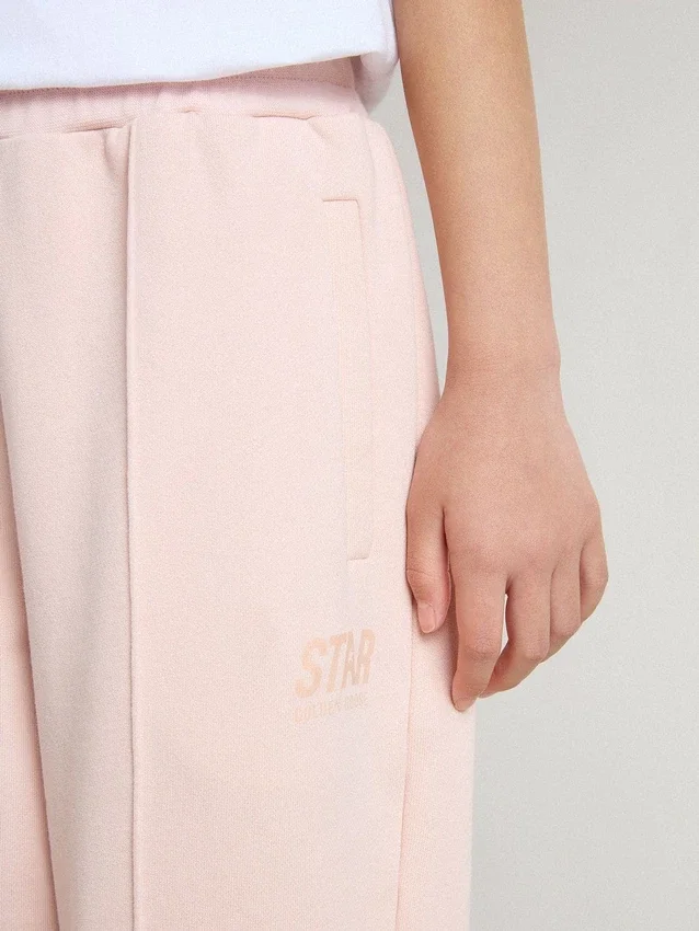 Pantalones de chándal rosas con estampado para niñas