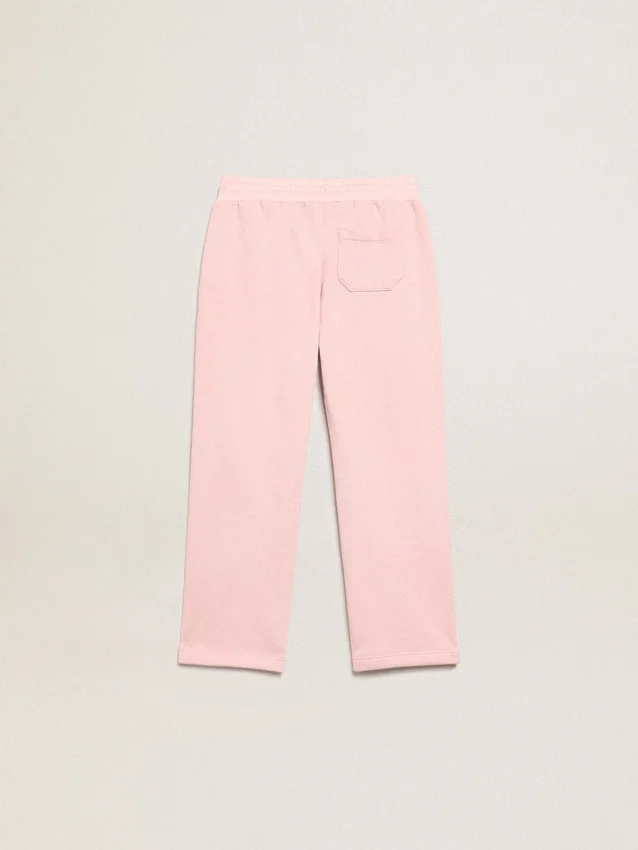 Pantalones de chándal rosas con una estrella brillante en la parte delantera