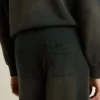 Pantalones de chándal unisex negros lavados