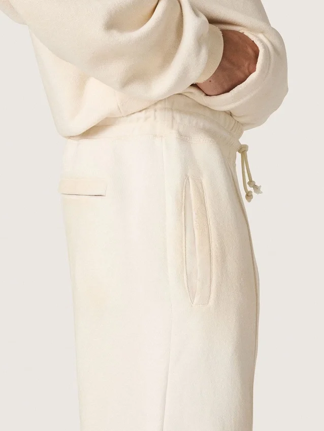 Pantalones de chándal unisex «Star» en felpa blanca vintage