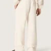 Pantalones de chándal unisex «Star» en felpa blanca vintage