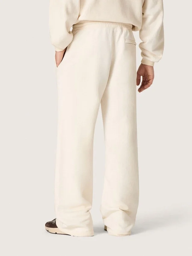Pantalones de chándal unisex «Star» en felpa blanca vintage