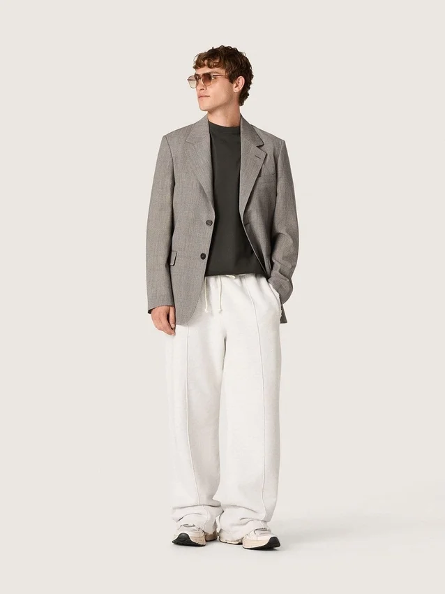 Pantalones de chándal unisex «Star» en felpa gris jaspeada