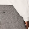 Pantalones de corte entallado para hombre con estampado de cuadros Príncipe de Gales en gris