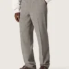 Pantalones de corte entallado para hombre con estampado de cuadros Príncipe de Gales en gris