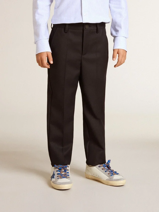 Pantalones de lana azul oscuro para niños