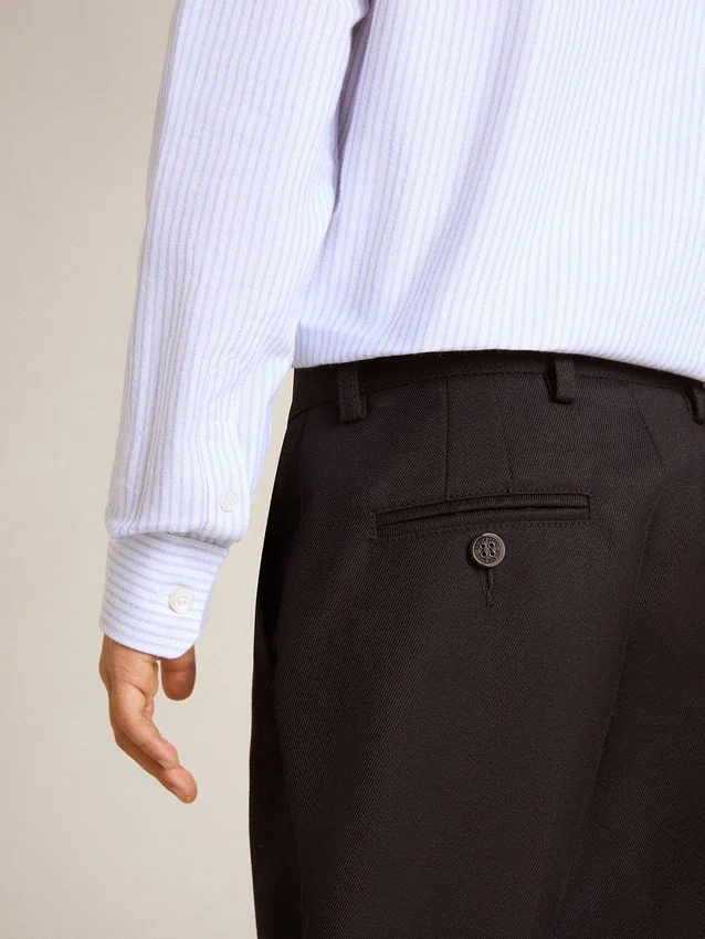Pantalones de lana azul oscuro para niños