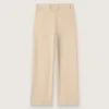 Pantalones de viscosa beige para mujer