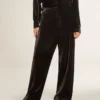 Pantalones negros con efecto terciopelo