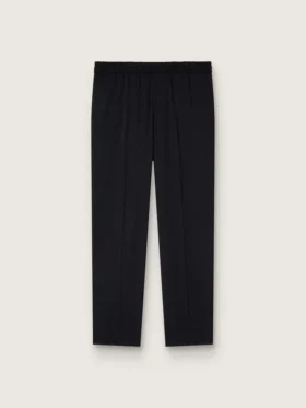 Pantalones negros de gabardina de lana para hombre