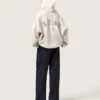Pantalones negros de gabardina de lana para mujer