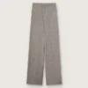 Pantalones oversize de mujer con estampado de cuadros Príncipe de Gales en gris