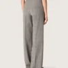 Pantalones oversize de mujer con estampado de cuadros Príncipe de Gales en gris