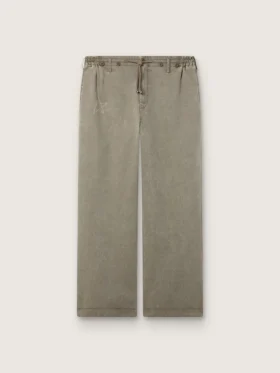 Pantalones unisex de denim gris con cordón y estrella