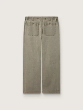 Pantalones unisex de denim gris con cordón y estrella