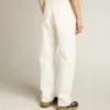 Pantalones vaqueros de algodón de color blanco óptico para mujer
