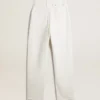 Pantalones vaqueros de algodón de color blanco óptico para mujer