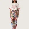 Pañuelo de algodón con estampado multicolor