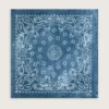 Pañuelo de la Golden Collection en azul vaquero con estampado de cachemira