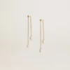 Pendientes colgantes con perlas