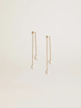 Pendientes colgantes con perlas