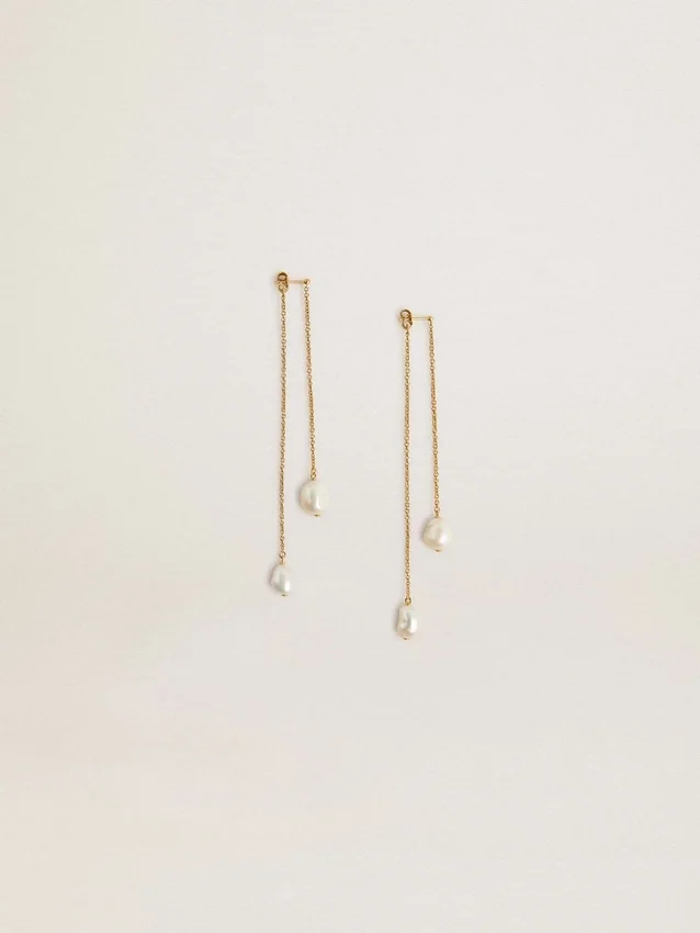 Pendientes colgantes con perlas