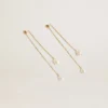 Pendientes colgantes con perlas