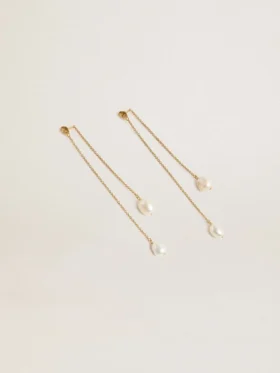 Pendientes colgantes con perlas