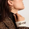 Pendientes con colgante de estrella para mujer en color oro antiguo