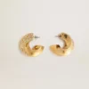 Pendientes de aro dorados con cristales