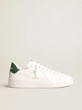 Purestar con estrella blanca de origen biológico y lengüeta trasera de piel verde mate