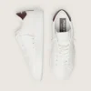 Purestar con estrella blanca y lengüeta en el talón con estampado de lagarto en color burdeos