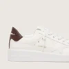 Purestar con estrella blanca y lengüeta en el talón con estampado de lagarto en color burdeos