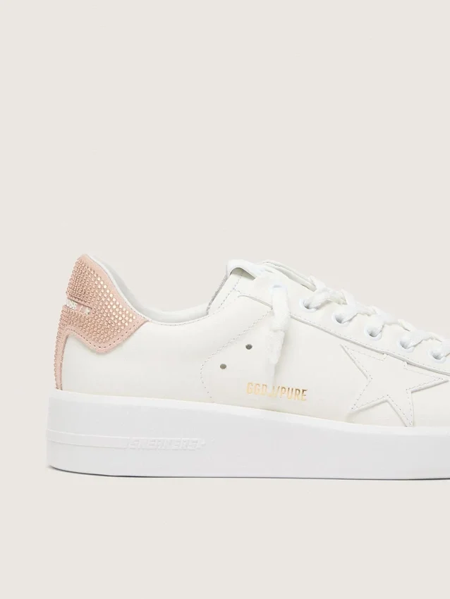 Purestar con estrella de piel y lengüeta del talón de ante con cristales Swarovski
