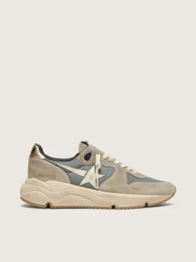 Running Sole en ante gris con estrella blanca y lengüeta trasera blanca