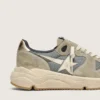 Running Sole en ante gris con estrella blanca y lengüeta trasera blanca