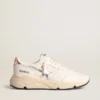 Running Sole en napa con estrella plateada y lengüeta de talón de piel dorada