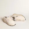 Running Sole en napa con estrella plateada y lengüeta de talón de piel dorada