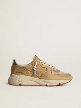 Running Sole en nubuck beige con estrella de piel beige