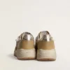 Running Sole en nubuck beige con estrella de piel beige