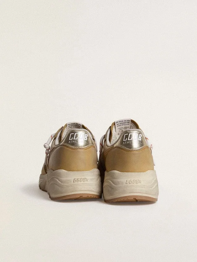 Running Sole en nubuck beige con estrella de piel beige