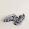 Running Sole para hombre en nailon azul claro y nubuck con estrella negra
