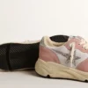 Running Sole para mujer en malla gris y ante con estrella plateada brillante