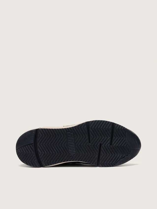 Running Sole para mujer en napa y ante negros