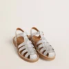 Sandalias Maxime Junior en microbrillo plateado