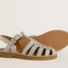 Sandalias Maxime Junior en microbrillo plateado