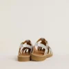 Sandalias Maxime Junior en microbrillo plateado