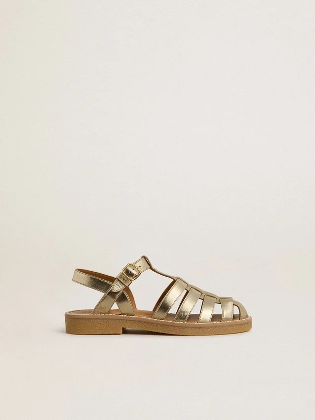 Sandalias Maxime Junior en piel dorada