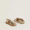 Sandalias Maxime Junior en piel dorada