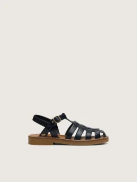 Sandalias Maxime para niños en piel azul marino